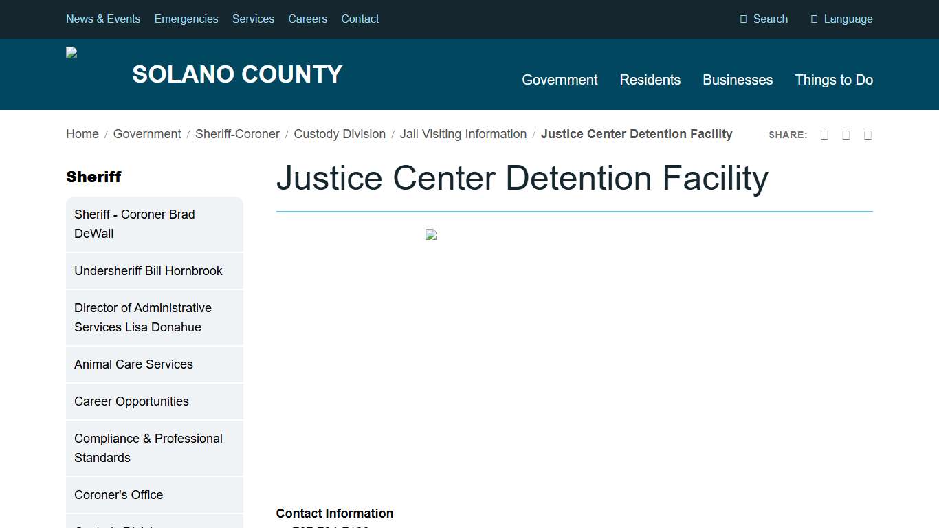 Justice Center Detention Facility | Solano County, California